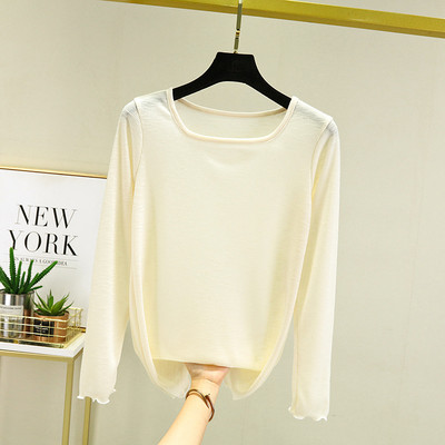 Bluză casual cu gât pătrat pentru femei