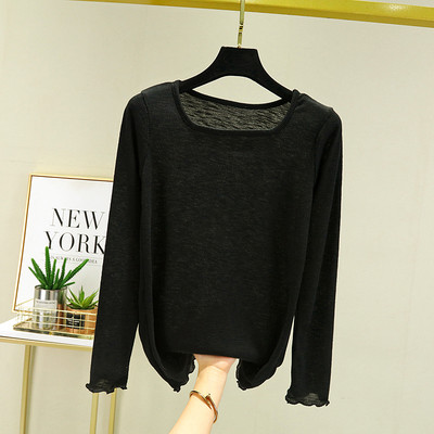 Bluză casual cu gât pătrat pentru femei