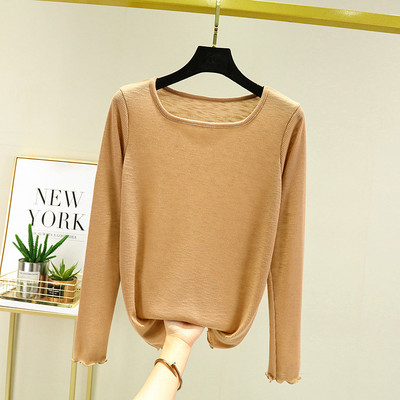 Bluză casual cu gât pătrat pentru femei