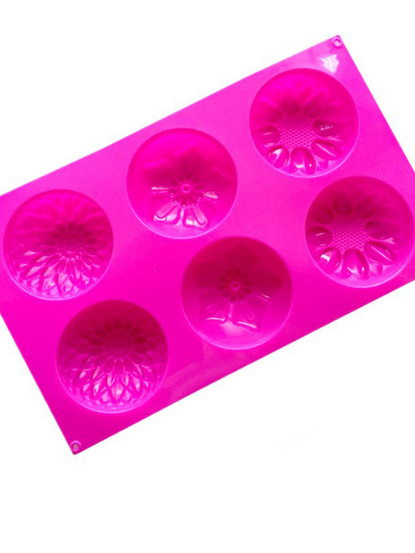 6 különböző virág és növény alakú szilikon csokoládé forma barkácsolás kézzel készített szappan napraforgó hold torta forma