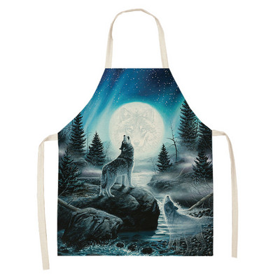 1tk Hundi öömustripuhastuskunst põlled Kodus Toiduvalmistamise tarvikud Köökpõll Kokarõivad Linased põlled naistele Aventais