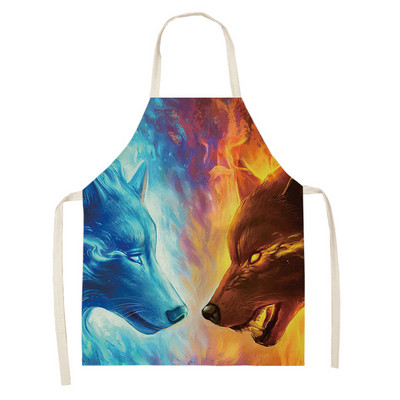 1tk Hundi öömustripuhastuskunst põlled Kodus Toiduvalmistamise tarvikud Köökpõll Kokarõivad Linased põlled naistele Aventais