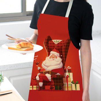 Χριστουγεννιάτικες ποδιές Διακοσμήσεις Αμάνικα Μαγείρεμα κινούμενα σχέδια Αϊ-Βασίλη Άλκη Χιονάνθρωπος Λινό Φόρεμα για γυναίκες Άντρες Παιδιά Κουζίνα Παιδιά