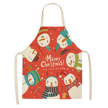 Χριστουγεννιάτικες ποδιές Διακοσμήσεις Αμάνικα Μαγείρεμα κινούμενα σχέδια Αϊ-Βασίλη Άλκη Χιονάνθρωπος Λινό Φόρεμα για γυναίκες Άντρες Παιδιά Κουζίνα Παιδιά
