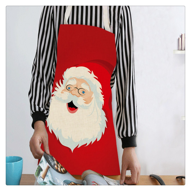 Jõulupõlled Kaunistused Varrukateta Toiduvalmistamine Multifilm Jõuluvana Põder Lumemees Linane kleit naistele Mehed Lapsed Köök Lapsed