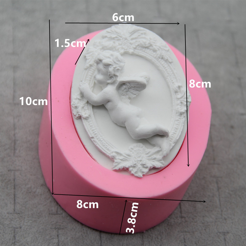 Muilas, silikonas, mielas kūdikių angelo formos muilo formos žvakės formos „pasidaryk pats“ aromatinio gipso gaminimo įrankis fondant tortų kepimo formos