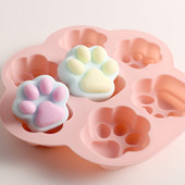 Formă din silicon pentru fabricarea săpunului, gheare de pisică de desene animate, prăjitură, coacere, ciocolată, silicon, instrumente pentru decorarea prăjiturii, matriță pentru săpun