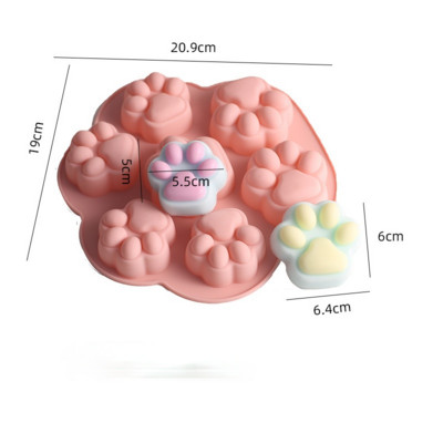 Formă din silicon pentru fabricarea săpunului, gheare de pisică de desene animate, prăjitură, coacere, ciocolată, silicon, instrumente pentru decorarea prăjiturii, matriță pentru săpun