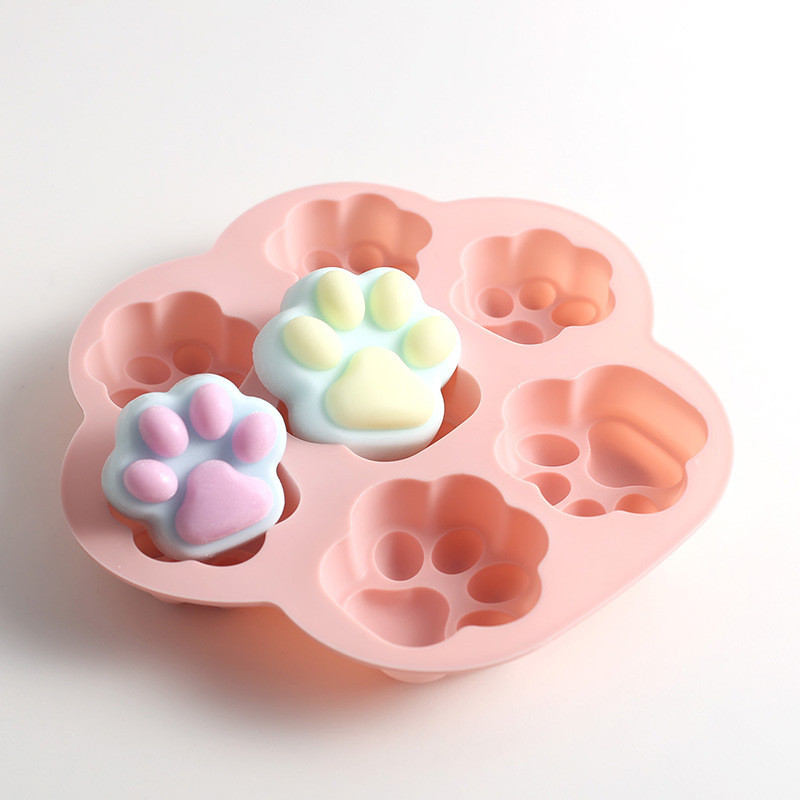 Formă din silicon pentru fabricarea săpunului, gheare de pisică de desene animate, prăjitură, coacere, ciocolată, silicon, instrumente pentru decorarea prăjiturii, matriță pentru săpun