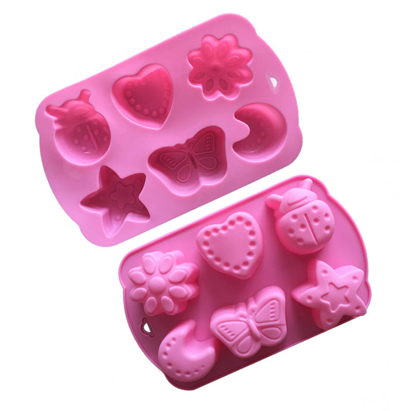 Instrumente de fabricare a săpunului manual, model picioare de pisică, prăjitură, ciocolată, silicon, formă non-toxică pentru săpun, 6 cavități, accesorii artizanale
