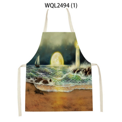 Γυναικεία Ορεινή Ποδιά Κουζίνας Εκτύπωση Ποδιά Κουζίνας Ανδρικά μοτίβο κτιρίου Ποδιές ψησίματος Είδη οικιακής καθαριότητας Ποδιές μαγειρικής