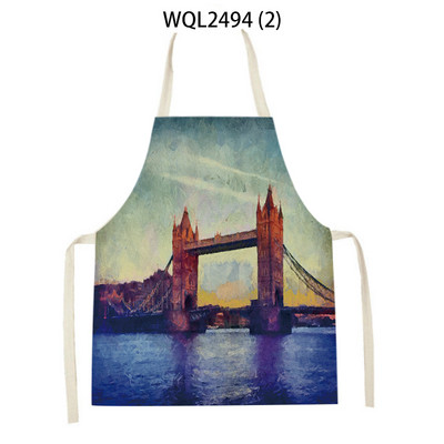 Γυναικεία Ορεινή Ποδιά Κουζίνας Εκτύπωση Ποδιά Κουζίνας Ανδρικά μοτίβο κτιρίου Ποδιές ψησίματος Είδη οικιακής καθαριότητας Ποδιές μαγειρικής