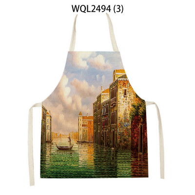 Γυναικεία Ορεινή Ποδιά Κουζίνας Εκτύπωση Ποδιά Κουζίνας Ανδρικά μοτίβο κτιρίου Ποδιές ψησίματος Είδη οικιακής καθαριότητας Ποδιές μαγειρικής