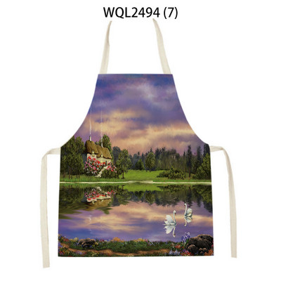 Γυναικεία Ορεινή Ποδιά Κουζίνας Εκτύπωση Ποδιά Κουζίνας Ανδρικά μοτίβο κτιρίου Ποδιές ψησίματος Είδη οικιακής καθαριότητας Ποδιές μαγειρικής