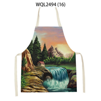 Γυναικεία Ορεινή Ποδιά Κουζίνας Εκτύπωση Ποδιά Κουζίνας Ανδρικά μοτίβο κτιρίου Ποδιές ψησίματος Είδη οικιακής καθαριότητας Ποδιές μαγειρικής