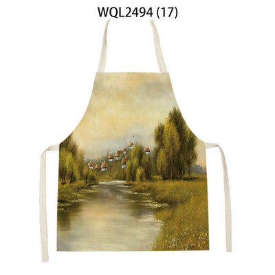 Γυναικεία Ορεινή Ποδιά Κουζίνας Εκτύπωση Ποδιά Κουζίνας Ανδρικά μοτίβο κτιρίου Ποδιές ψησίματος Είδη οικιακής καθαριότητας Ποδιές μαγειρικής