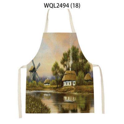 Γυναικεία Ορεινή Ποδιά Κουζίνας Εκτύπωση Ποδιά Κουζίνας Ανδρικά μοτίβο κτιρίου Ποδιές ψησίματος Είδη οικιακής καθαριότητας Ποδιές μαγειρικής