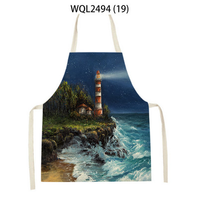 Γυναικεία Ορεινή Ποδιά Κουζίνας Εκτύπωση Ποδιά Κουζίνας Ανδρικά μοτίβο κτιρίου Ποδιές ψησίματος Είδη οικιακής καθαριότητας Ποδιές μαγειρικής