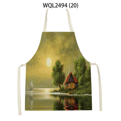 Γυναικεία Ορεινή Ποδιά Κουζίνας Εκτύπωση Ποδιά Κουζίνας Ανδρικά μοτίβο κτιρίου Ποδιές ψησίματος Είδη οικιακής καθαριότητας Ποδιές μαγειρικής