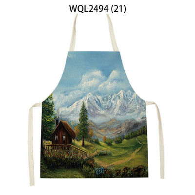 Γυναικεία Ορεινή Ποδιά Κουζίνας Εκτύπωση Ποδιά Κουζίνας Ανδρικά μοτίβο κτιρίου Ποδιές ψησίματος Είδη οικιακής καθαριότητας Ποδιές μαγειρικής