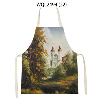 Γυναικεία Ορεινή Ποδιά Κουζίνας Εκτύπωση Ποδιά Κουζίνας Ανδρικά μοτίβο κτιρίου Ποδιές ψησίματος Είδη οικιακής καθαριότητας Ποδιές μαγειρικής