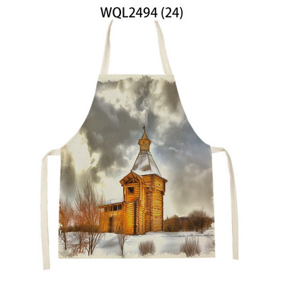 Γυναικεία Ορεινή Ποδιά Κουζίνας Εκτύπωση Ποδιά Κουζίνας Ανδρικά μοτίβο κτιρίου Ποδιές ψησίματος Είδη οικιακής καθαριότητας Ποδιές μαγειρικής