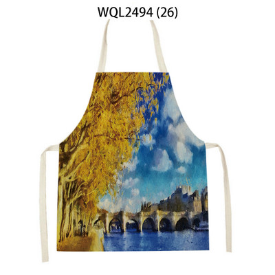 Γυναικεία Ορεινή Ποδιά Κουζίνας Εκτύπωση Ποδιά Κουζίνας Ανδρικά μοτίβο κτιρίου Ποδιές ψησίματος Είδη οικιακής καθαριότητας Ποδιές μαγειρικής