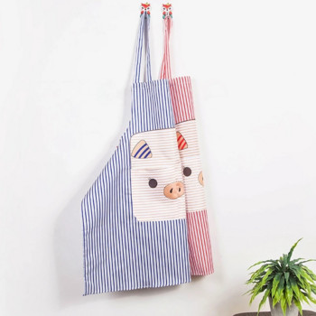 Cute Pig ποδιά κουζίνας Αδιάβροχη αντιολική πολυεστερική καρτούν τυπωμένη οικία Καθαρό εργαλείο για μαγείρεμα Ζωγραφική Αξεσουάρ κουζίνας