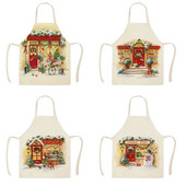 Γυναικείες Ανδρικές Χριστουγεννιάτικες Γλυκιές Κατάστημα παιχνιδιών Βαμβακερές ποδιές κουζίνας 53*65cm Μαγειρική στο σπίτι Αξεσουάρ καθαρισμού ψησίματος