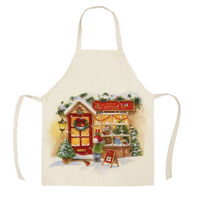 Γυναικείες Ανδρικές Χριστουγεννιάτικες Γλυκιές Κατάστημα παιχνιδιών Βαμβακερές ποδιές κουζίνας 53*65cm Μαγειρική στο σπίτι Αξεσουάρ καθαρισμού ψησίματος