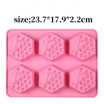 Mesilasseebivorm Käsitsi valmistatud seep, silikoonist vormi seebivorm, omatehtud kärgstruktuuriga DIY koogivorm küpsetusvormi tarvikud seebi valmistamise tarvikud