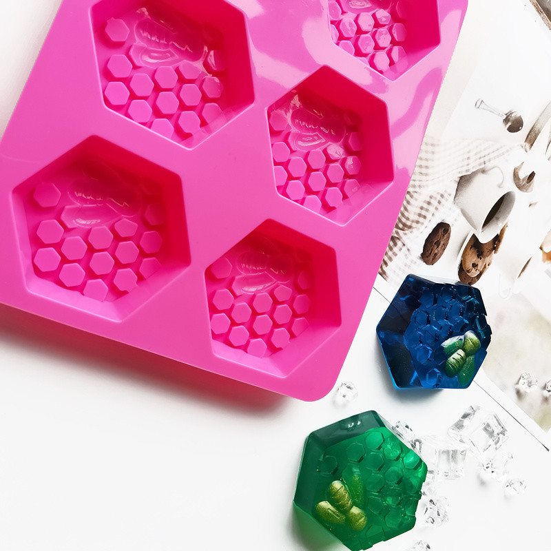 Mesilasseebivorm Käsitsi valmistatud seep, silikoonist vormi seebivorm, omatehtud kärgstruktuuriga DIY koogivorm küpsetusvormi tarvikud seebi valmistamise tarvikud