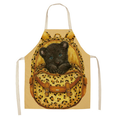 Panda μοτίβο ποδιά κουζίνας ποδιές γυναικείες αμάνικές λινές ποδιές για το σπίτι Αξεσουάρ μαγειρικής Σαλιάρες ψησίματος Εργαλεία καθαρισμού Mandil