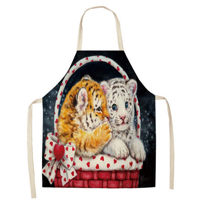 Panda μοτίβο ποδιά κουζίνας ποδιές γυναικείες αμάνικές λινές ποδιές για το σπίτι Αξεσουάρ μαγειρικής Σαλιάρες ψησίματος Εργαλεία καθαρισμού Mandil