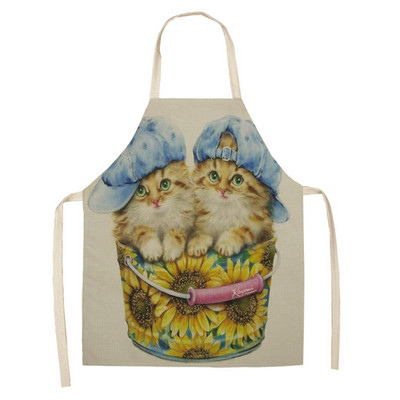 Panda μοτίβο ποδιά κουζίνας ποδιές γυναικείες αμάνικές λινές ποδιές για το σπίτι Αξεσουάρ μαγειρικής Σαλιάρες ψησίματος Εργαλεία καθαρισμού Mandil