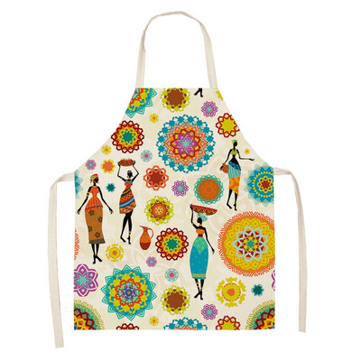 Aafrika stiilis köögipõlled naistele Puuvillane linane pinafore pudipõlled Kodukoristus Kodune toiduvalmistamispõll Toiduvalmistamislauad