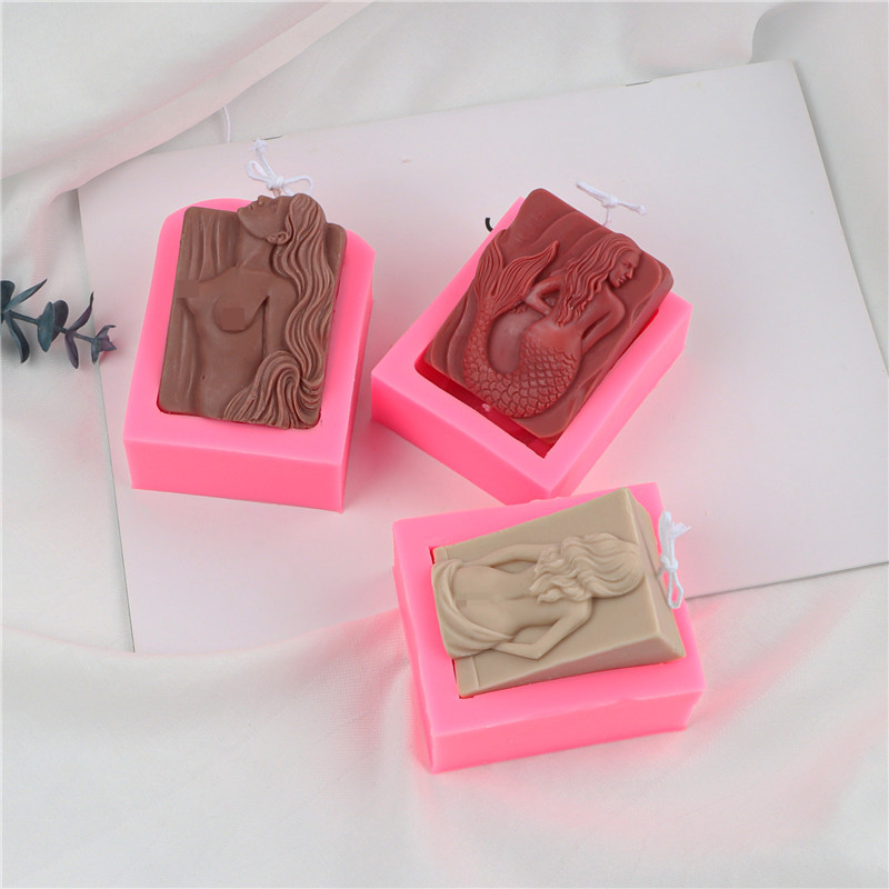 Seksīga dāma Silikona ziepju veidne Sieviešu kailai ķermeņa vaska ģipša sveķu māla mugura sieviete