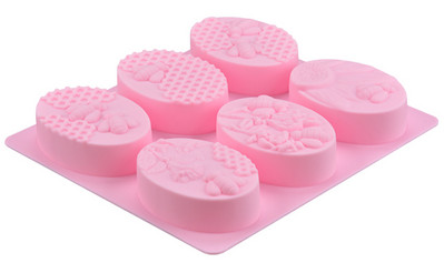 SJ 1buc Mold pentru săpun din silicon Honey Bee diy Artizanat manual 3d Mold pentru săpun silicon oval dreptunghiular 6 forme Forme pentru săpun pentru fabricarea săpunului