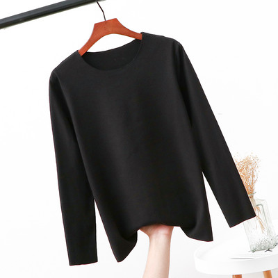 Ženska jesensko-zimska bluza dugih rukava i ovalnog izreza