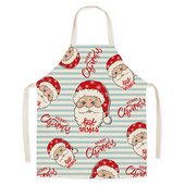 Χριστουγεννιάτικο μοτίβο Άγιου Βασίλη Λινά χεριών Ποδιά μέσης Διακόσμηση σπιτιού Εργαλεία καθαρισμού κουζίνας Εστίαση Ρούχα εργασίας Aventais