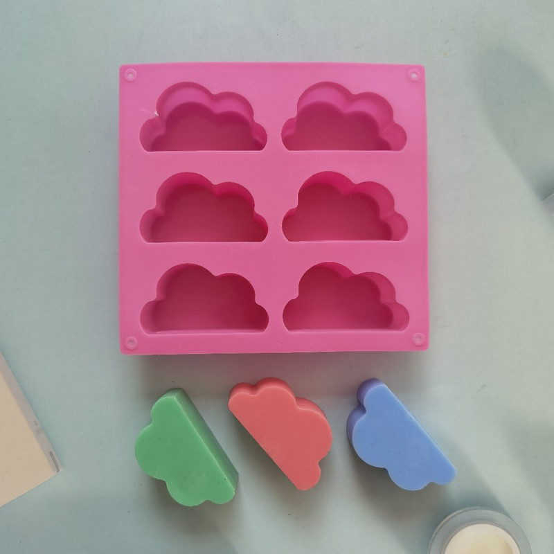 Formă din silicon nor Molde pentru săpun Molde Nube Bomboane de ciocolată Jeleu de copt Mousse Tort Bombă de baie Creioane creioane Ceară Topitură Instrumente de decorare