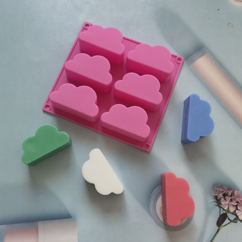 Formă din silicon nor Molde pentru săpun Molde Nube Bomboane de ciocolată Jeleu de copt Mousse Tort Bombă de baie Creioane creioane Ceară Topitură Instrumente de decorare