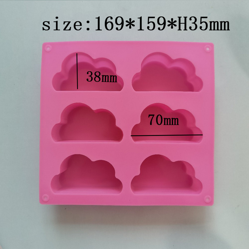 Formă din silicon nor Molde pentru săpun Molde Nube Bomboane de ciocolată Jeleu de copt Mousse Tort Bombă de baie Creioane creioane Ceară Topitură Instrumente de decorare