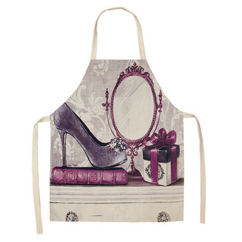 Παπούτσια vintage φόρεμα τσάντα Ποδιές κουζίνας για γυναίκες Βαμβακερά λευκά είδη σπιτιού Μαγειρική ψησίματος μέσης σαλιάρα Pinafore Εργαλεία καθαρισμού