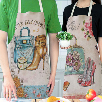 Παπούτσια vintage φόρεμα τσάντα Ποδιές κουζίνας για γυναίκες Βαμβακερά λευκά είδη σπιτιού Μαγειρική ψησίματος μέσης σαλιάρα Pinafore Εργαλεία καθαρισμού