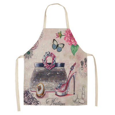 Vintage kott Kleit Kingad Köögipõlled naistele Puuvill Linane Kodu Toiduvalmistamine Küpsetamine Talje rinnatükk Pinafore puhastusvahendid