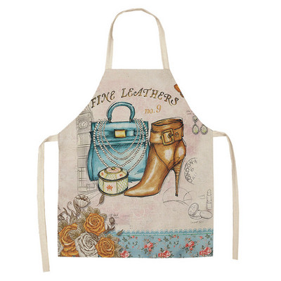 Vintage kott Kleit Kingad Köögipõlled naistele Puuvill Linane Kodu Toiduvalmistamine Küpsetamine Talje rinnatükk Pinafore puhastusvahendid