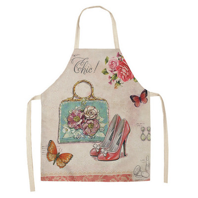 Vintage kott Kleit Kingad Köögipõlled naistele Puuvill Linane Kodu Toiduvalmistamine Küpsetamine Talje rinnatükk Pinafore puhastusvahendid