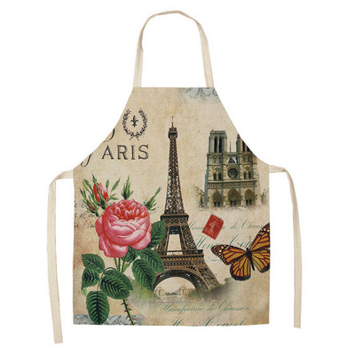 Vintage kott Kleit Kingad Köögipõlled naistele Puuvill Linane Kodu Toiduvalmistamine Küpsetamine Talje rinnatükk Pinafore puhastusvahendid