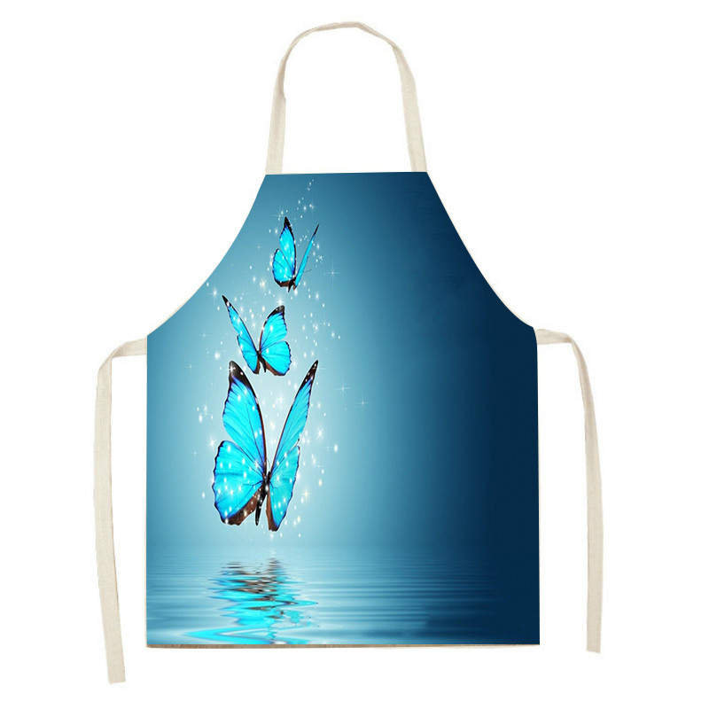 Butterfly Põll Küpsetustarvikud Ilus Butterfly Tüdruku Kodu Põlled Naistele Põll Köök 47x38cm 68x55cm Delantal